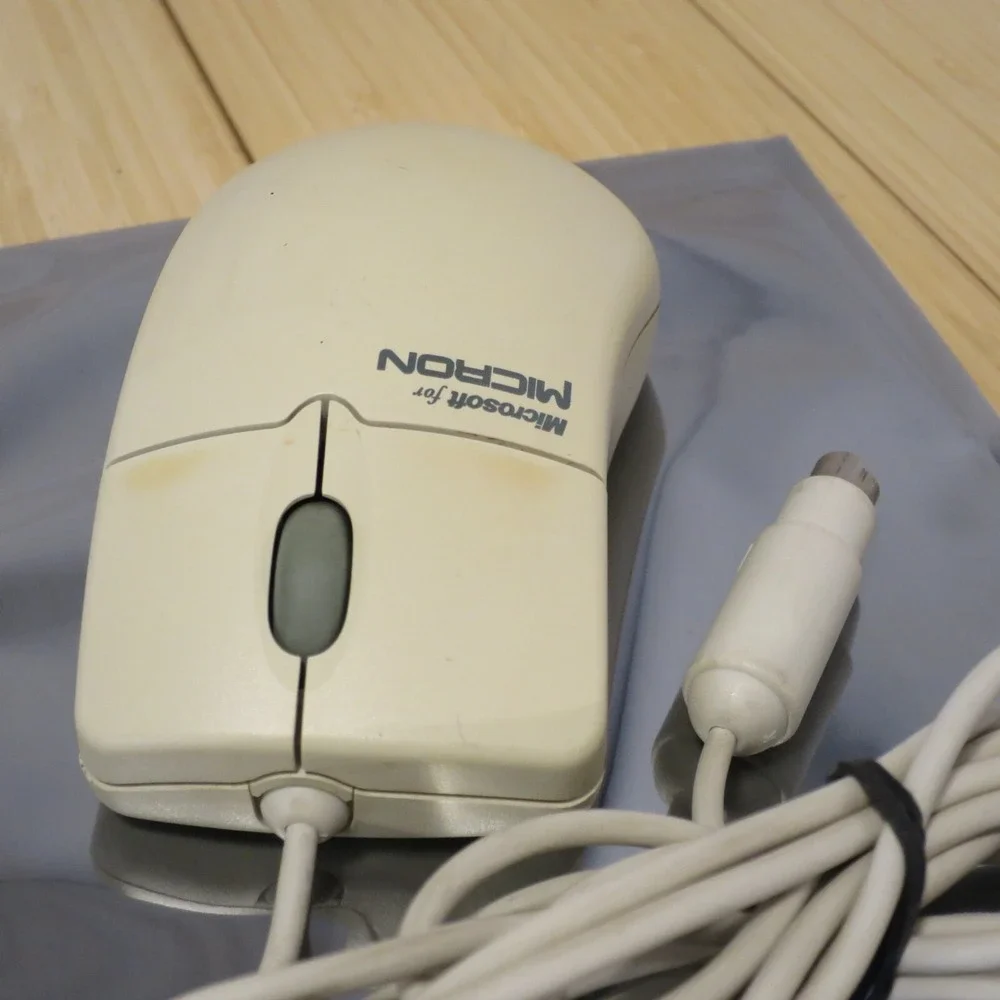 Microsoft‎ Intellimouse 1.1A PS2 2-Button Mouse with Scroll Wheel - Tested 11